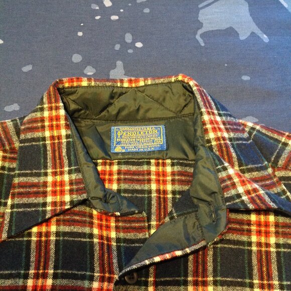 NWT Vintage 80's? Pendleton Wool Tartan Plaid Button Down Shirt M USA - Picture 5 of 7